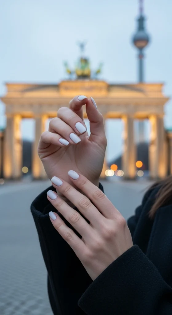 Classic Glossy Cream Nails for Effortless Elegance