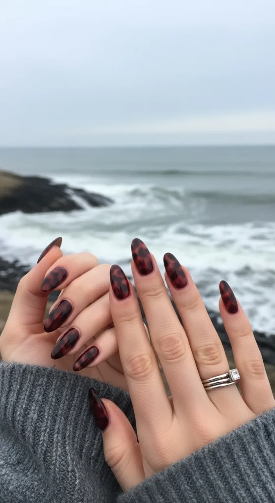 Dark Chocolate Tortoise Nails
