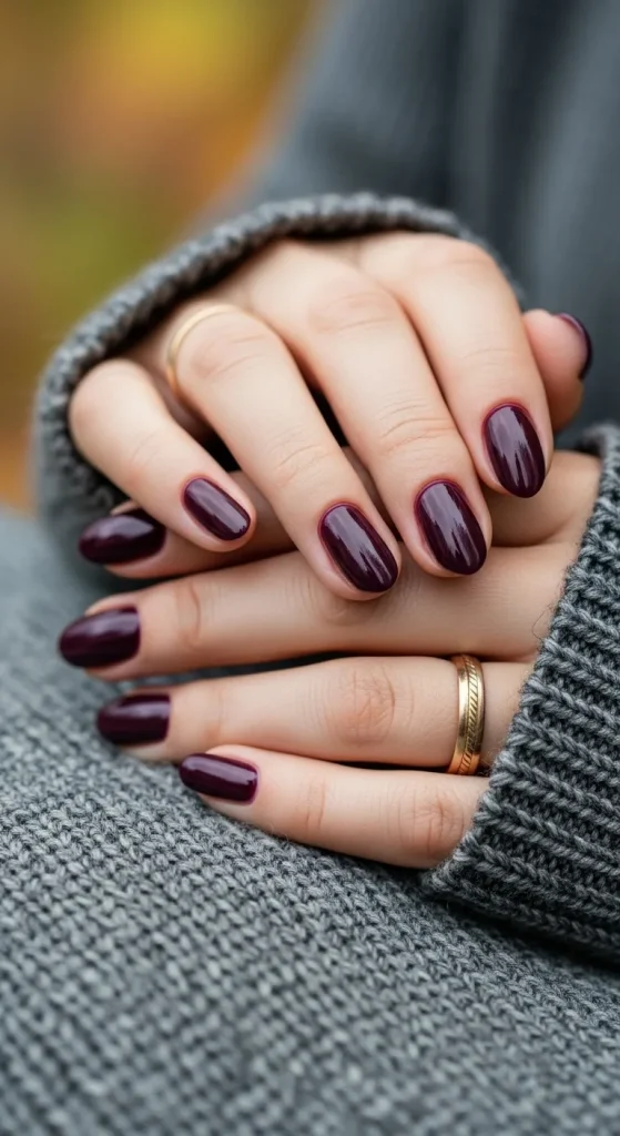 Deep Plum Nails