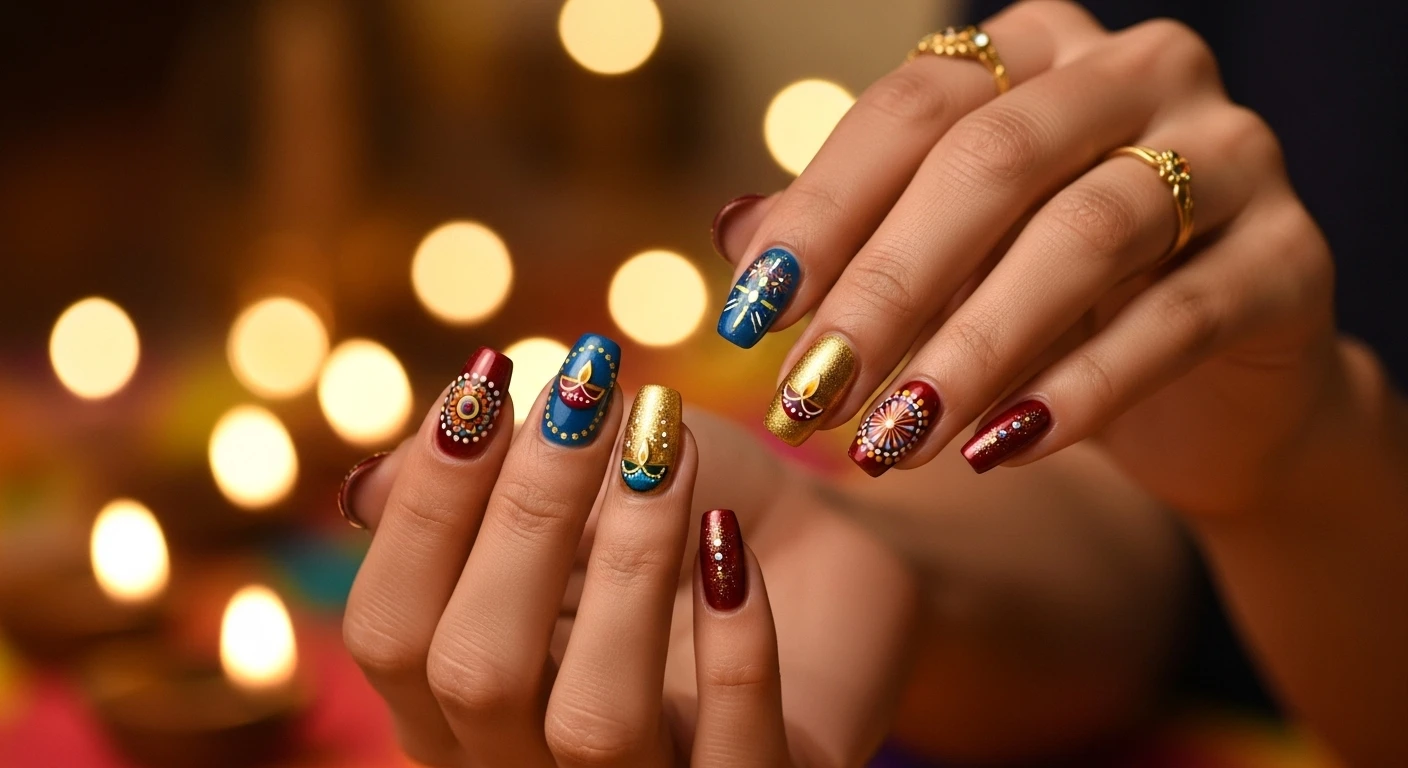 Diwali Nail Design
