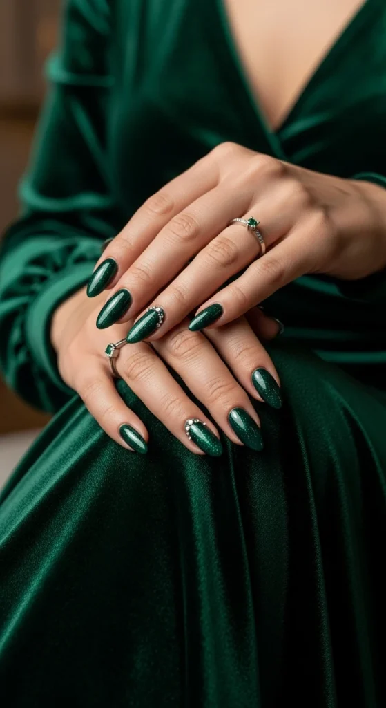 Emerald Luxe for Velvet or Jewel-Toned Dresses