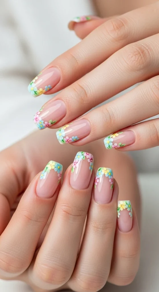 Floral French Tip Variation