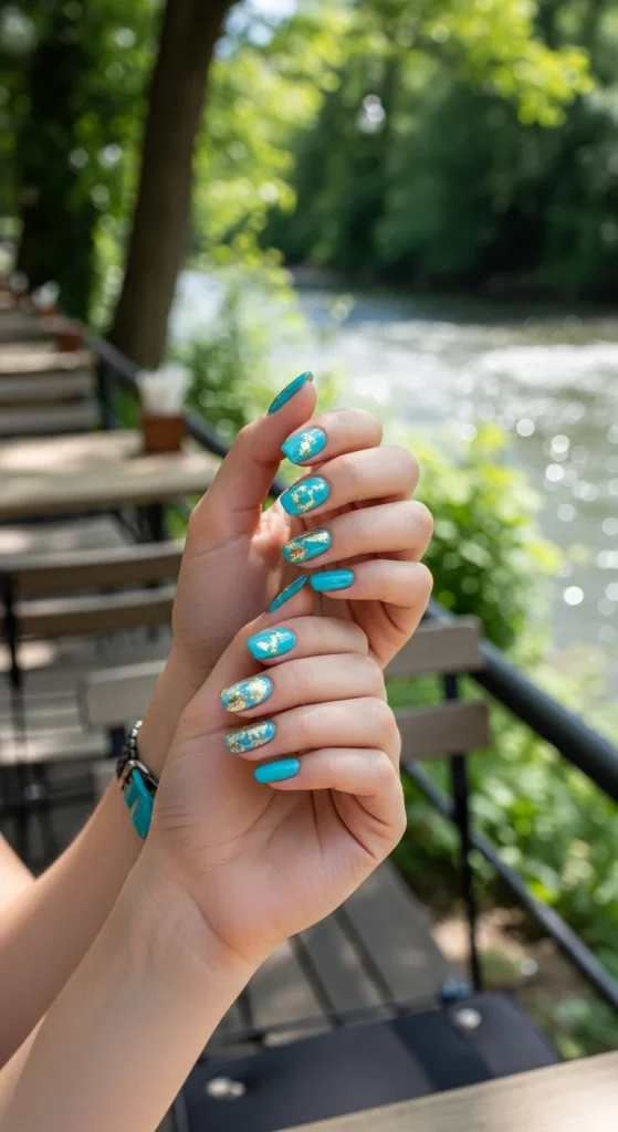 Foil-Accent Tiffany Blue