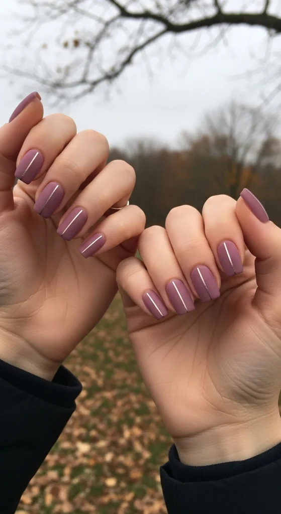 Frosted Mauve with Single Line