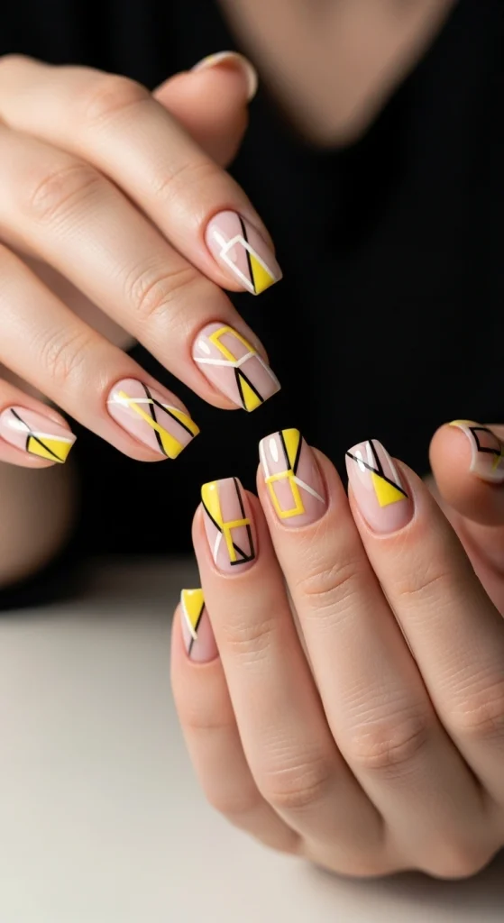 Geometric Butter Yellow Accents