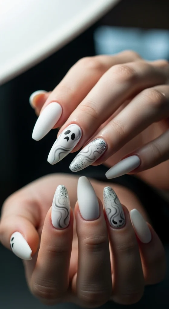 Ghostly White Nails