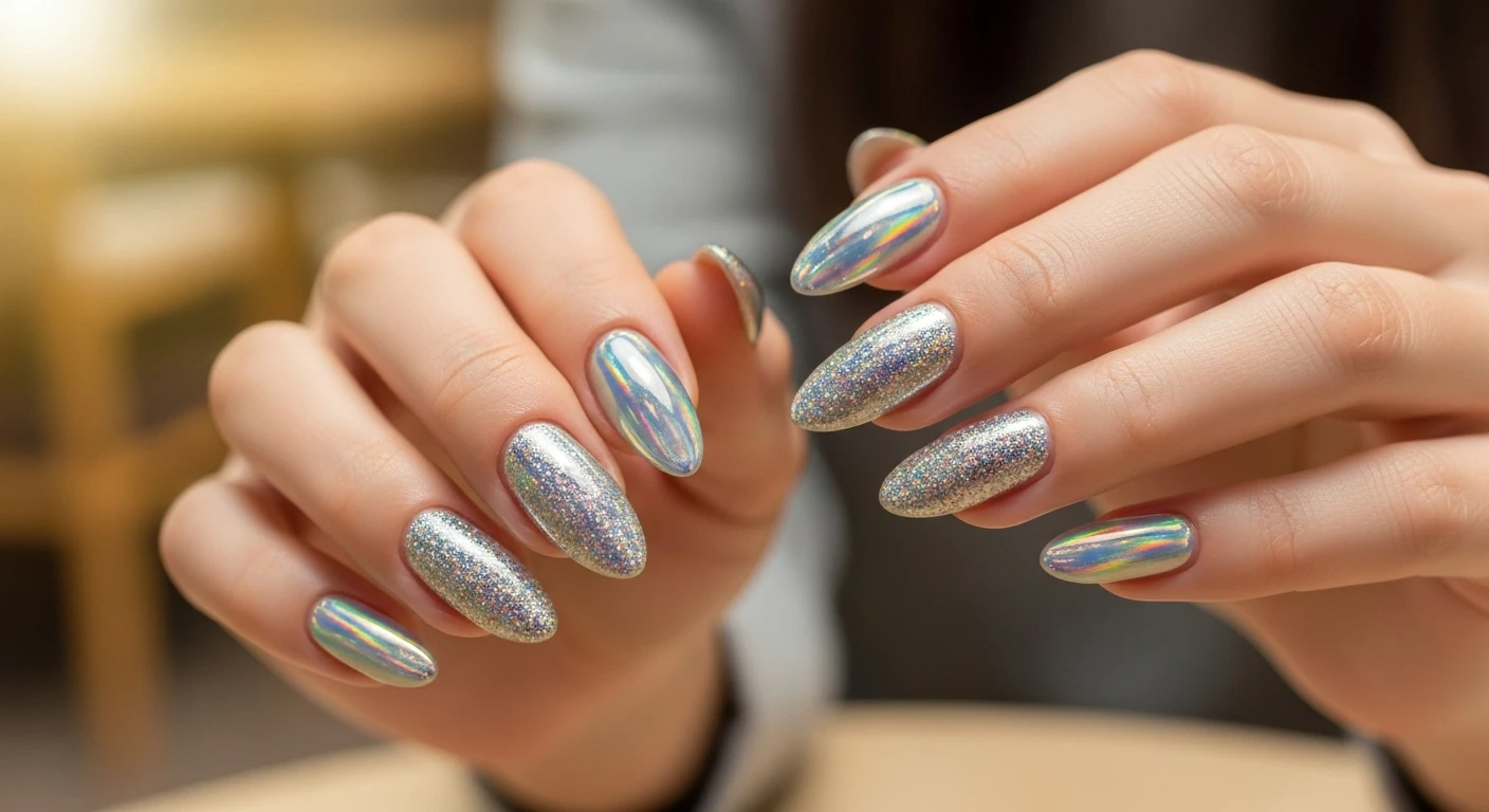 Glamorous Modern Sparkly Nails