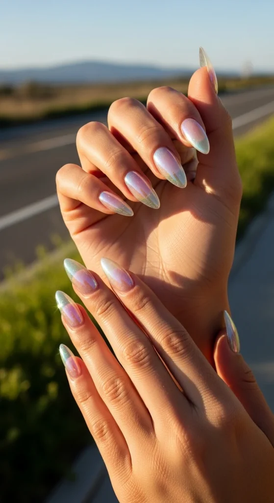 Matte Aura Nails – Cozy Texture with Gentle Glow