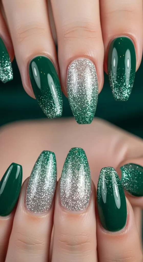Glitter Gradient Nails