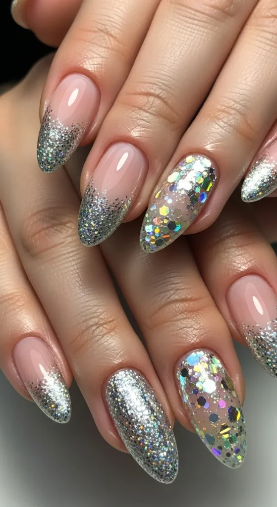 Glittery Accent Tips
