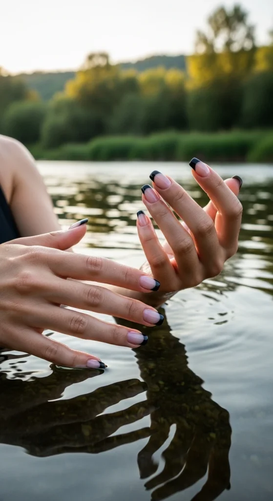 Glossy Black Micro Tips