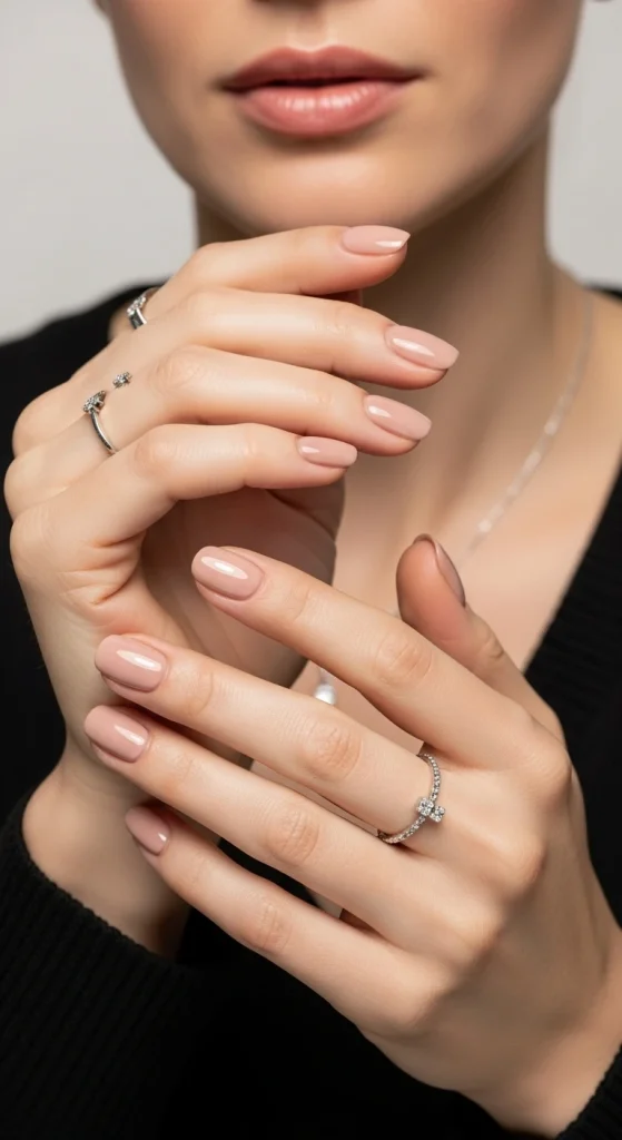 Glossy Nude Perfection for a Natural Finish