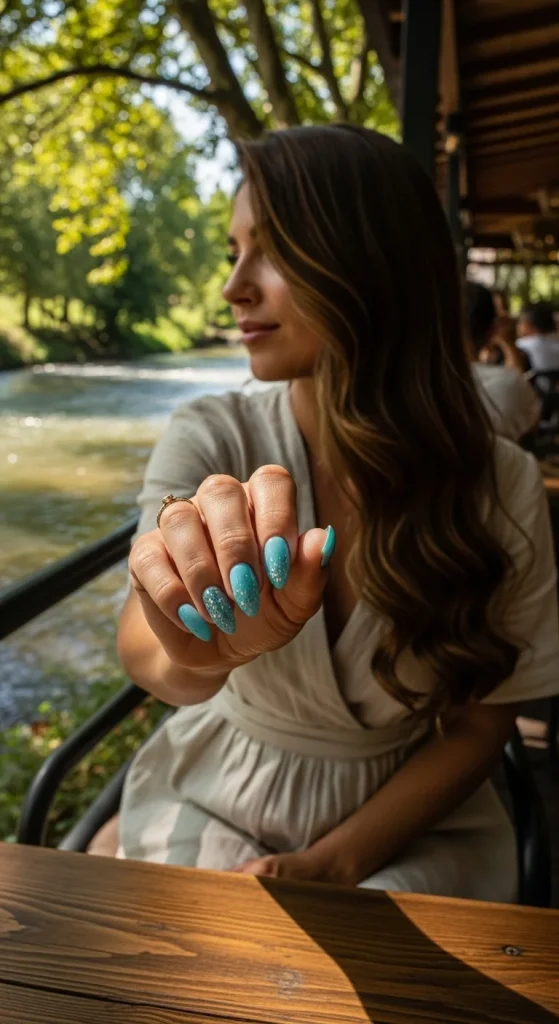 Gradient Confetti Tiffany Blue