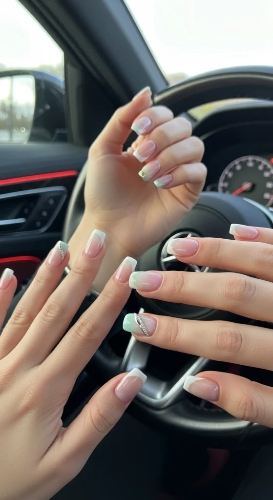 Gradient French Manicure with a Twist