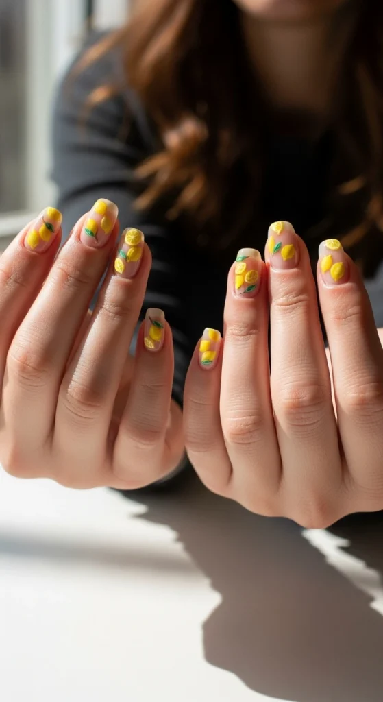 Lemon Sorbet Nails That Feel Refreshing