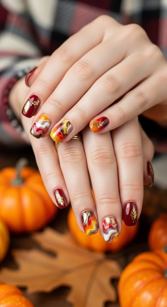 Marbled Autumn Hues
