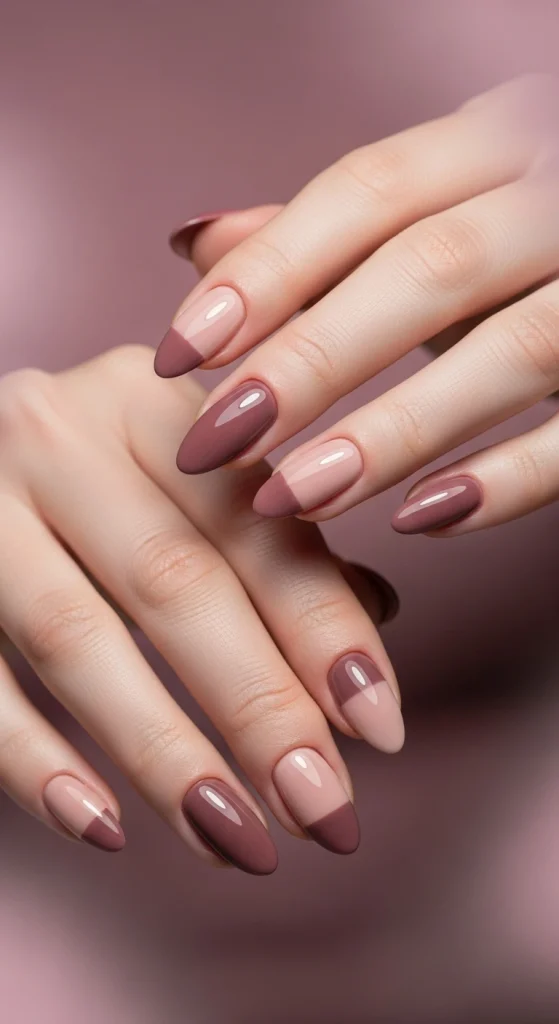 Mauve and Nude Color Block