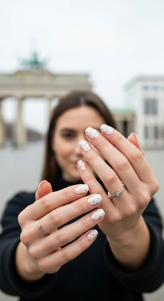 Micro Dots on Cream Base for Playful Minimalism