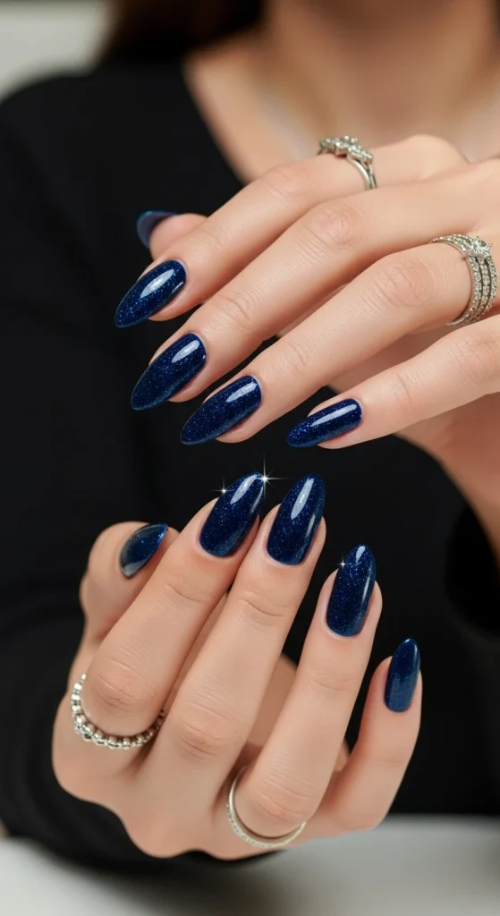 Midnight Blue Sparkle for Glam Evenings