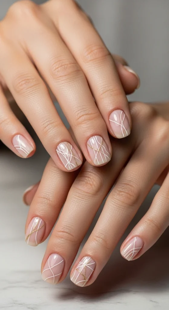 Minimal Line Art in Gold or White