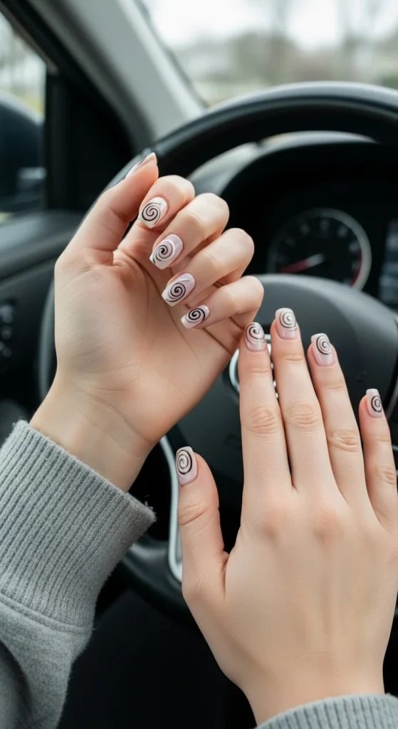 Minimal Swirl Art for a Soft, Playful Touch