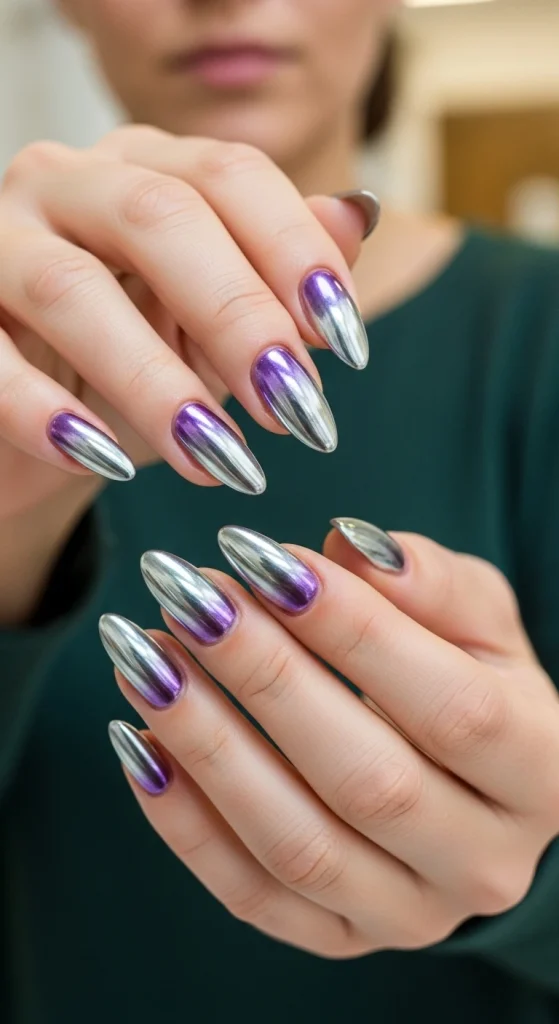 Ombre Chrome Nails That Blend Perfection