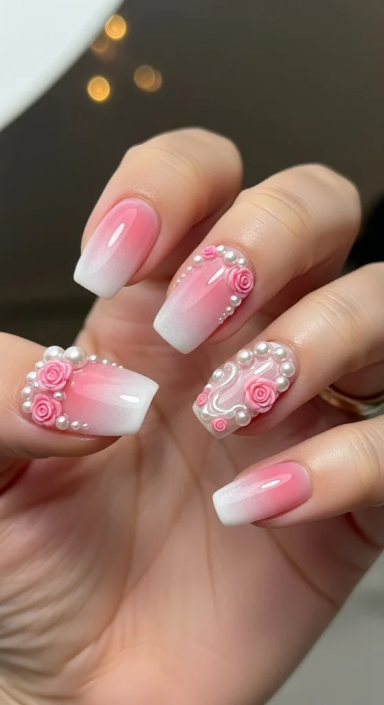 Romantic Blush with 3D Details