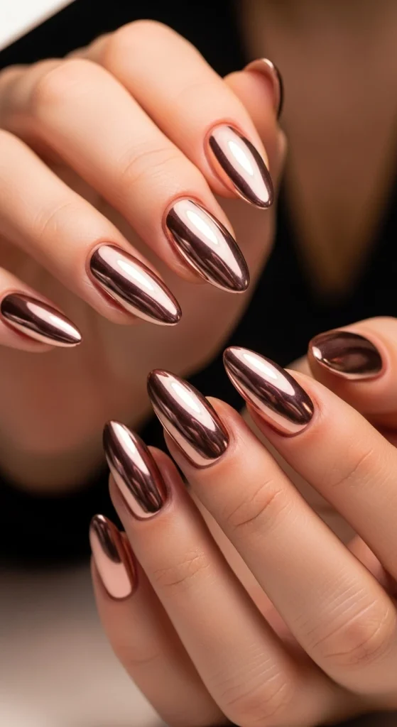 Rose Gold Chrome for a Feminine Glow