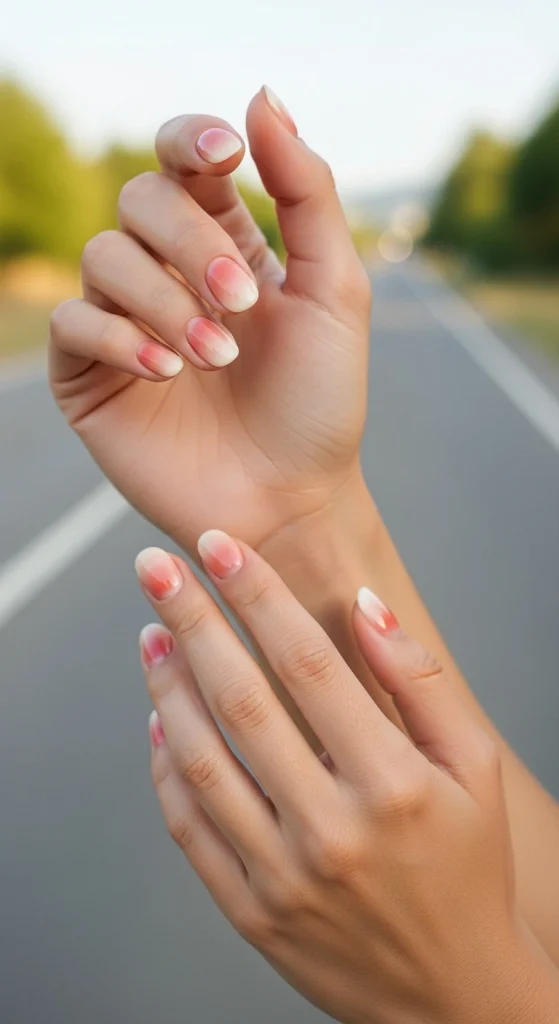 Round Aura Nails – Gentle Curves with Subtle Warmth