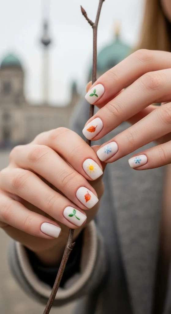 Seasonal Transitions with Cream Nails