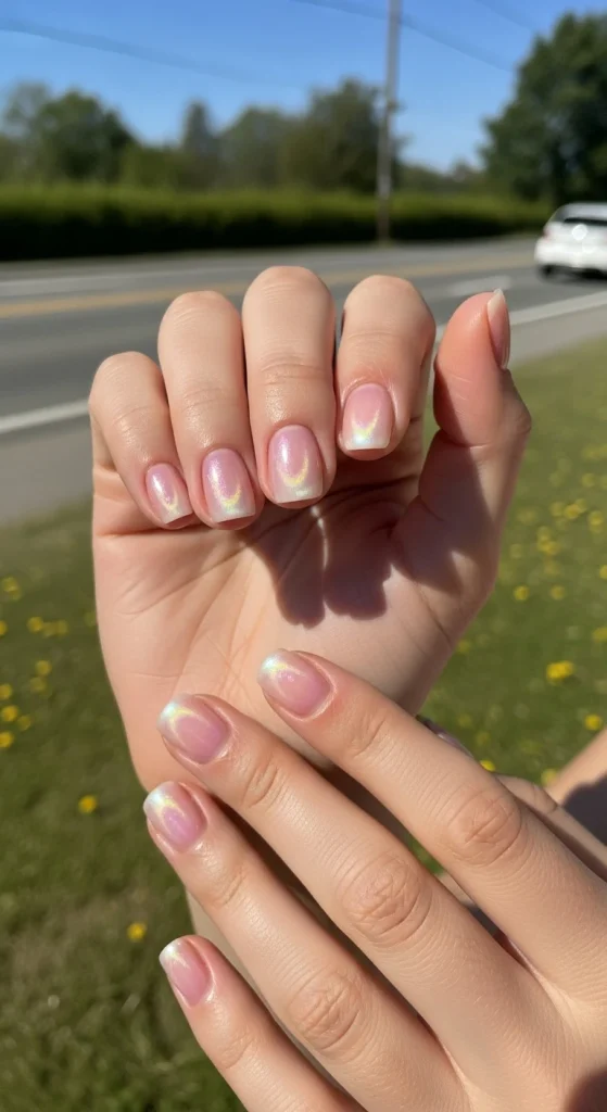 Short Aura Nails – Effortless Glow for Everyday Chic