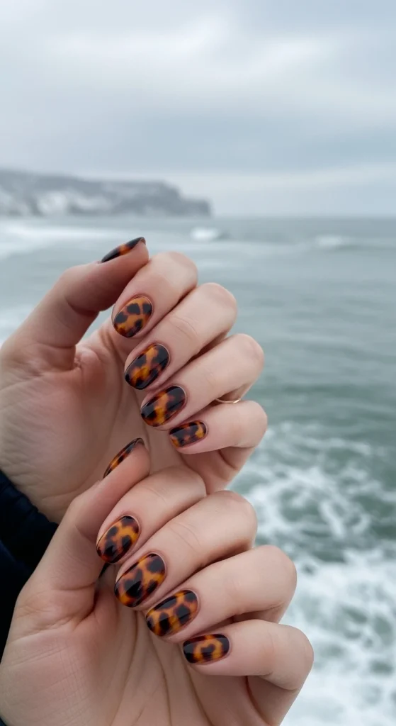 Short Tortoise Shell Nails