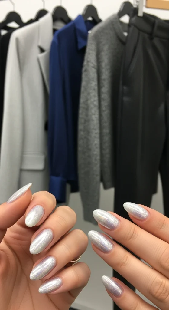 Silver Mist Shine Nails
