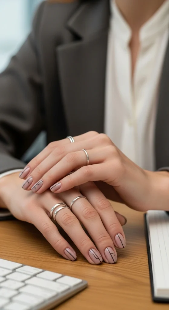 Soft Taupe with Minimal Lines