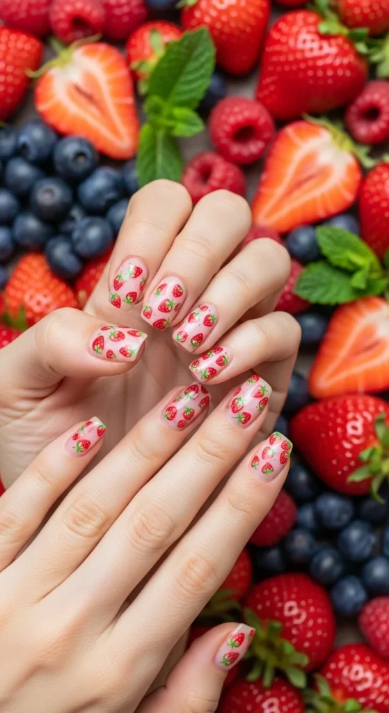 Strawberry Micro Fruit Nails