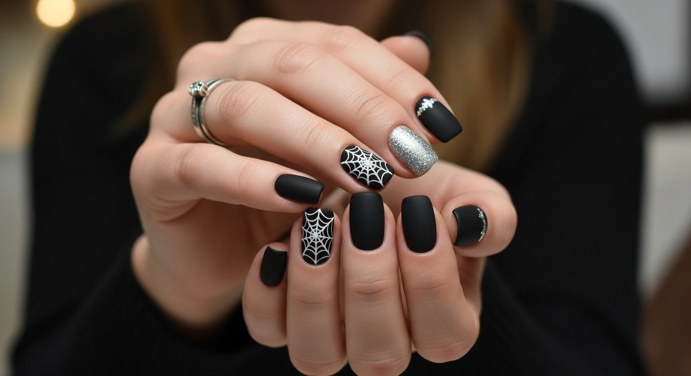 Subtle Halloween Nail Art