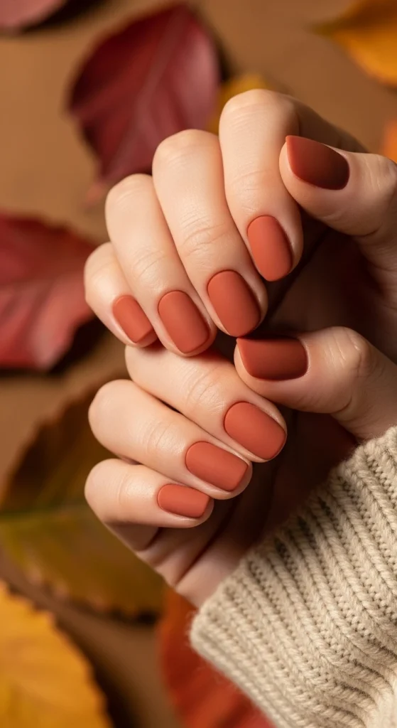 Warm Terracotta Nails