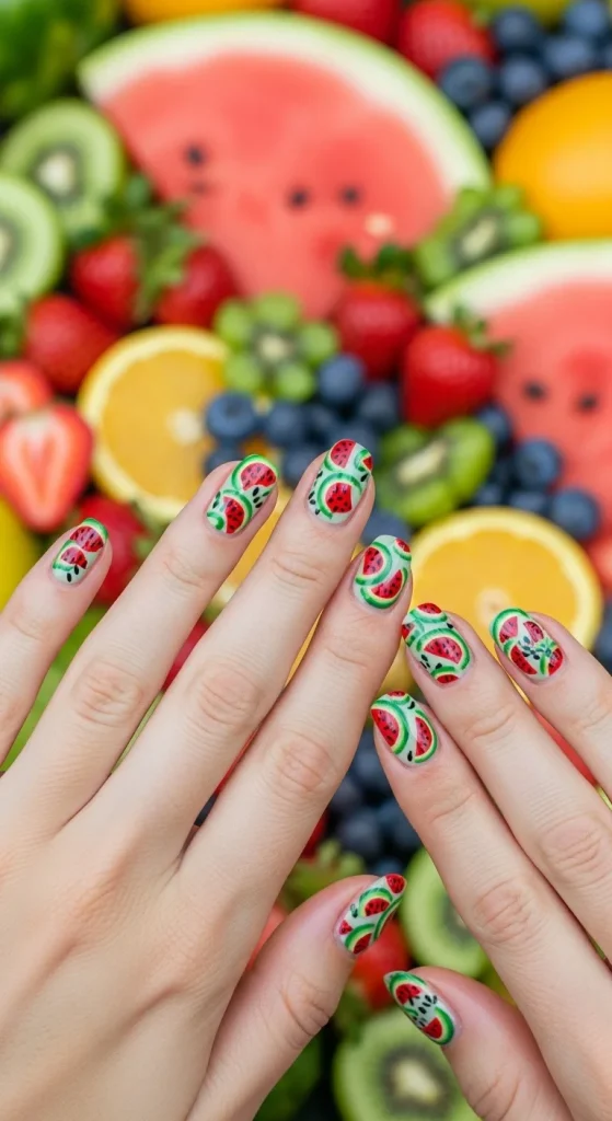 Watermelon Micro Fruit Nails