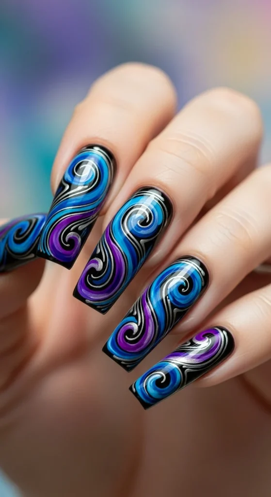 Abstract Swirls Art-Inspired Flow and Movement
