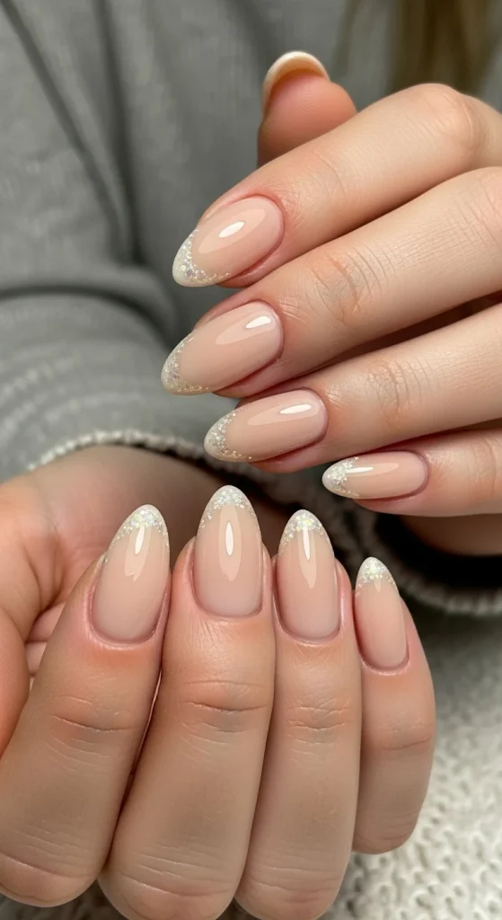 Beige French Tips for a Soft, Modern Twist