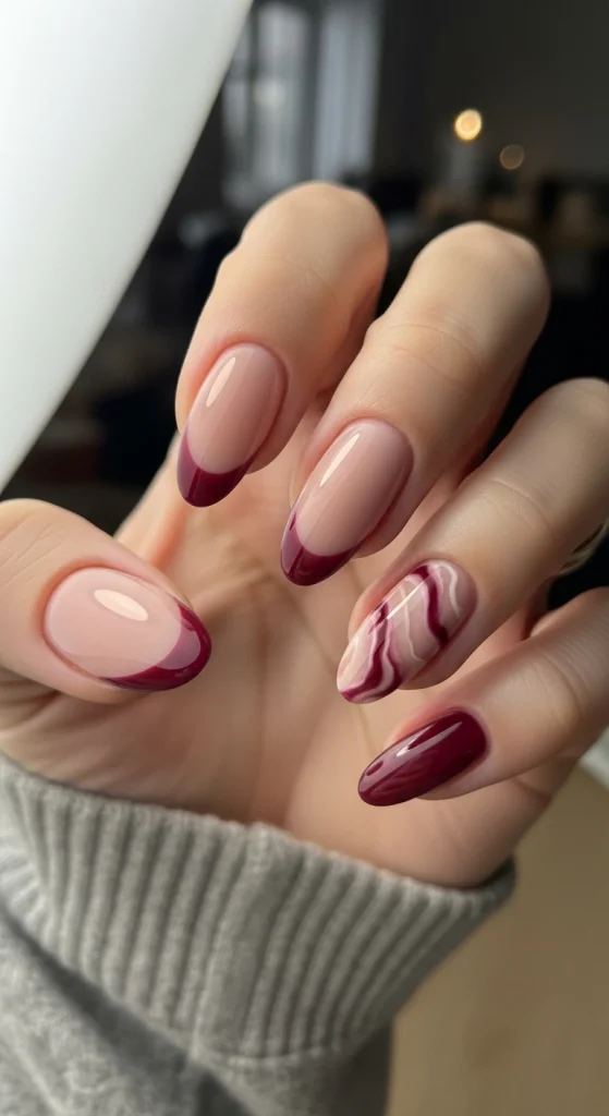 Berry and Nude Combo for Effortless Sophistication