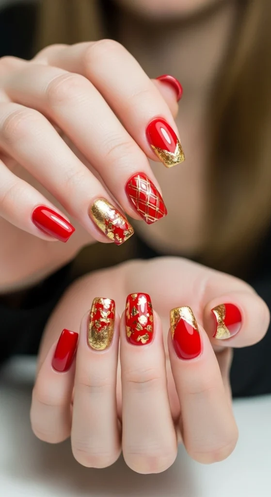 Bold Red and Gold Mix
