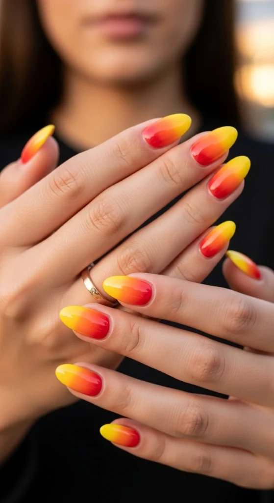 Bold and Bright Sunset-Inspired Ombre