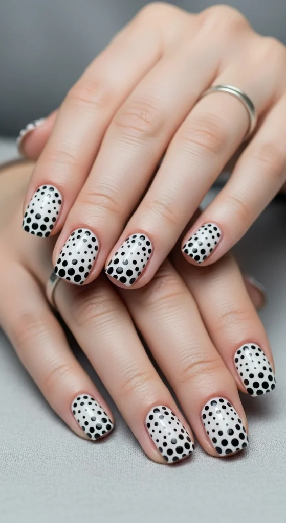 Chic Monochrome Dot Gradient