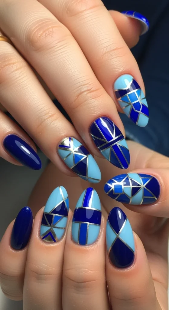 Geometric Blue Designs