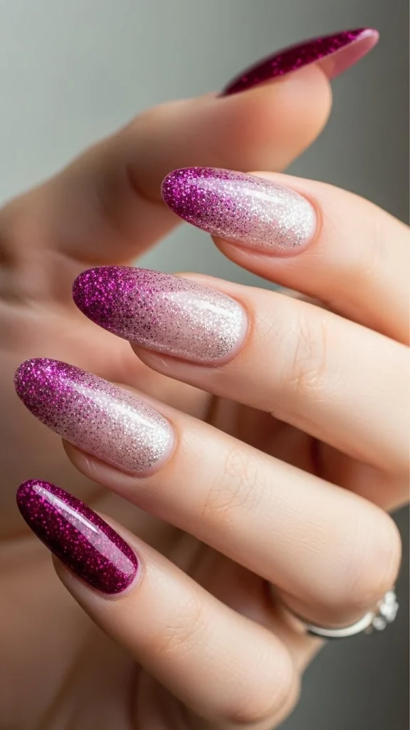 Glitter Ombre Gel Nails