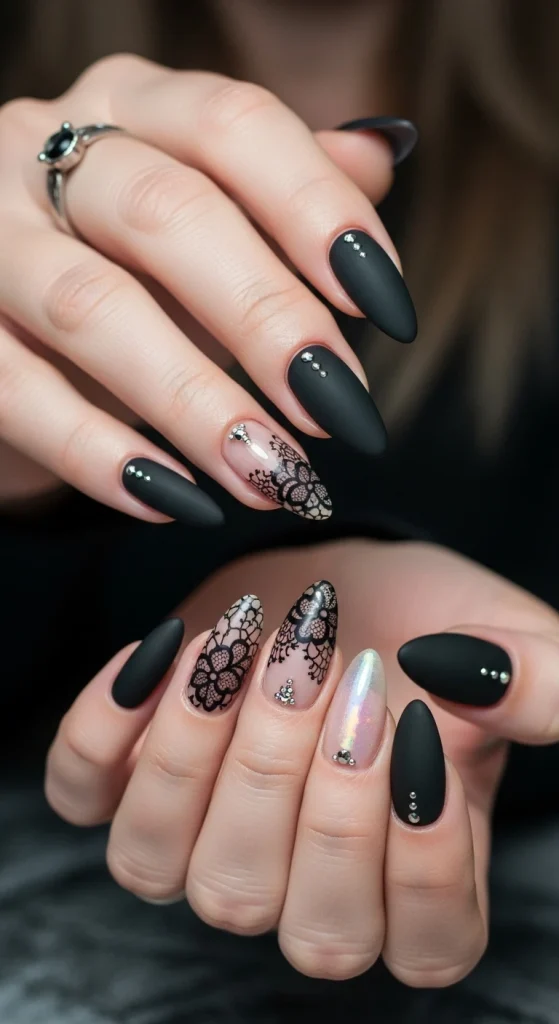 Gothic Lace and Matte Black