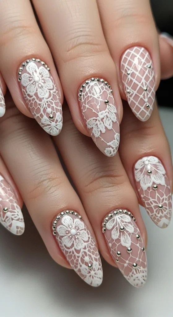 Lace-Inspired Nail Art