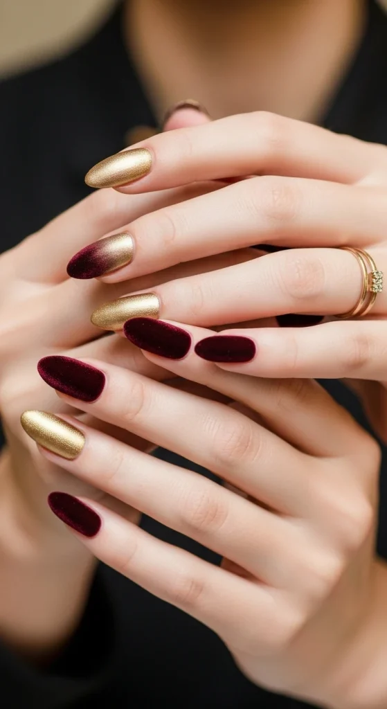 Matte Gold and Velvet Finish