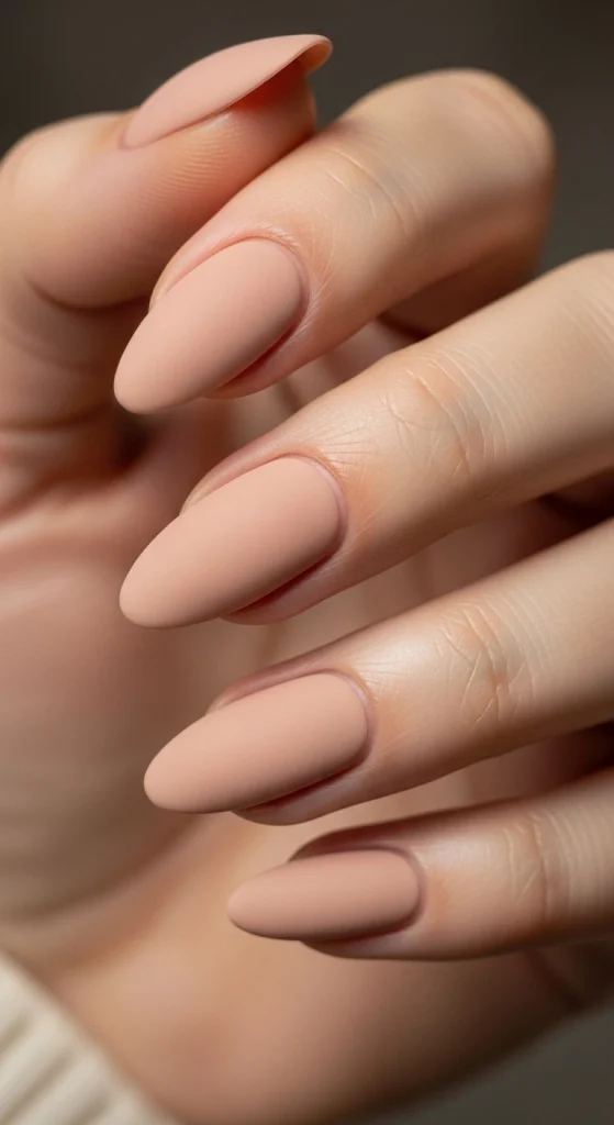 Matte Nude Nails